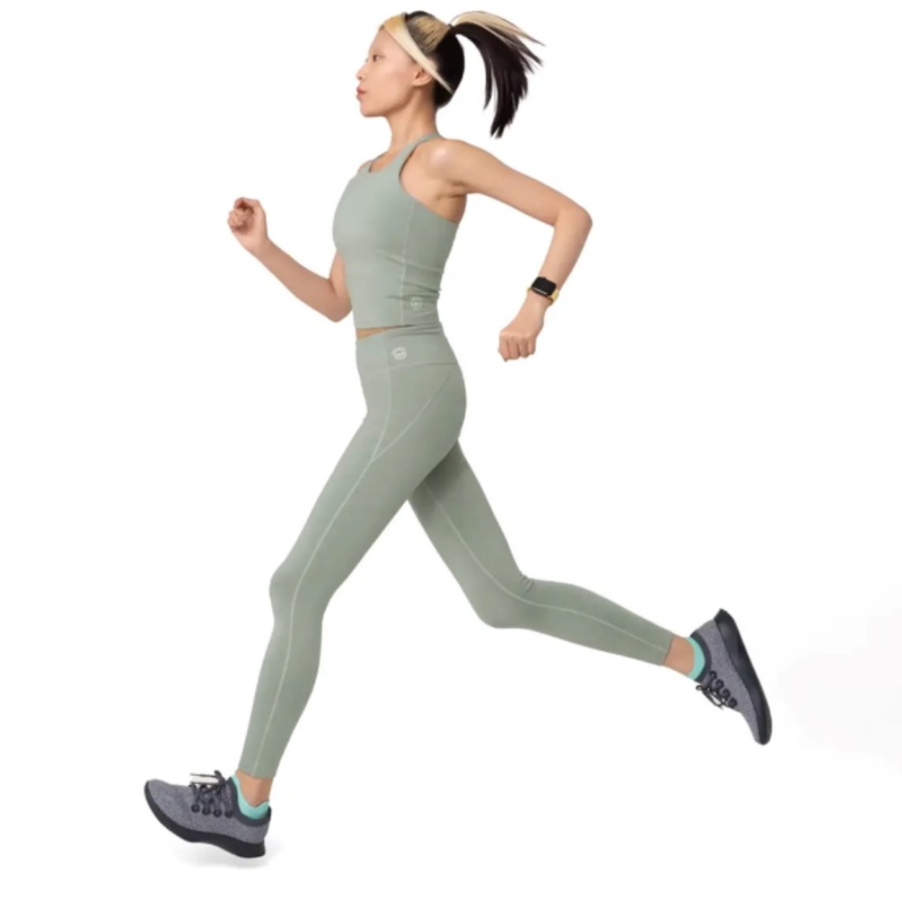 NWT Allbirds Natural Leggings Hazy Pine Green